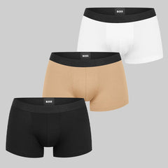 Hugo Boss Monogram 3 Pack Black Boxer Briefs