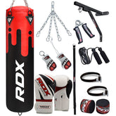RDX F9 4ft / 5ft 17-in-1 Heavy Boxing Punch Bag & Gloves Set