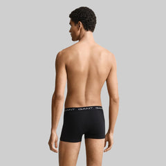 GANT Classic 3-Pack Trunk Underwear for Men – Black
