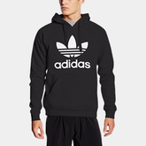 Adidas Men’s Classic Trefoil Pullover Hoodie - Black