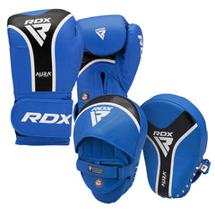 RDX T17 Aura Plus boxing glove with pads bundle