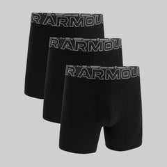 Under Armour 3-Pack Performance Cotton Boxer Briefs for Men – 6" Inseam