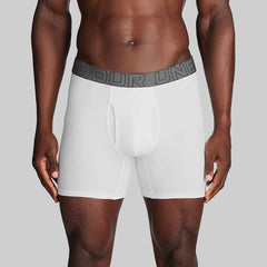 Under Armour 3-Pack Performance Cotton Boxer Briefs for Men – 6" Inseam