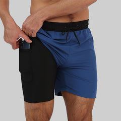 Arcweg 2-in-1 Quick-Dry Swim Trunks with Compression Liner for Men