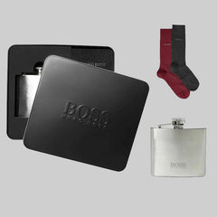 Hugo Boss Geschenkset – Flachmann & 2 Paar Socken