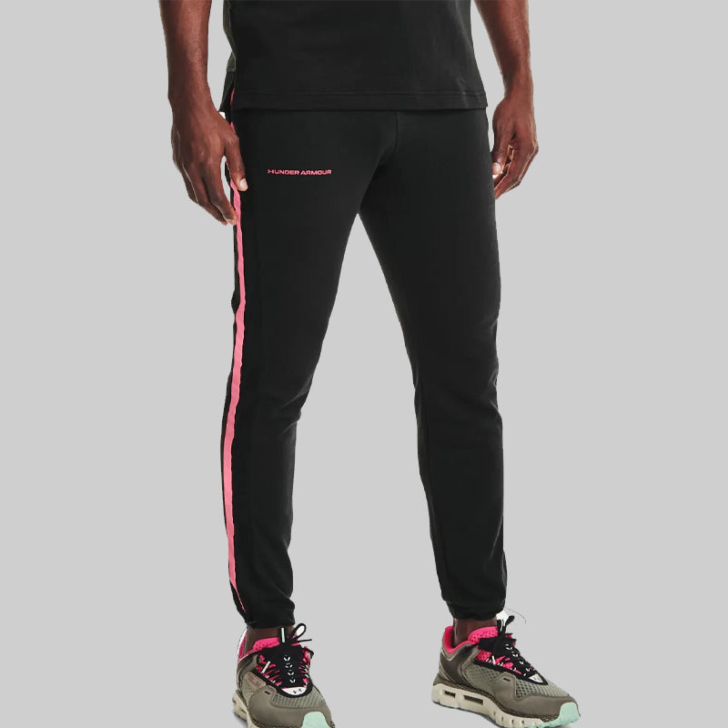 Under Armour Rival Terry AMP Jogging Pants Bottoms Black - Madi International