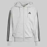 Adidas Essentials Three Stripes French Terry Full-Zip Hoodie for Men