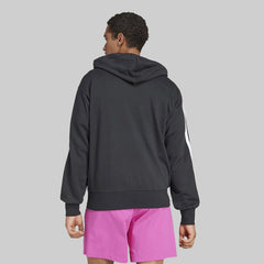 Adidas Essentials Three Stripes French Terry Full-Zip Hoodie for Men