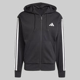 Adidas Men’s Essential Three Stripes Fleece Zipper Hoodie