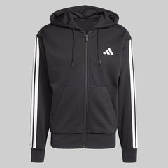 Adidas Men’s Essential Three Stripes Fleece Zipper Hoodie