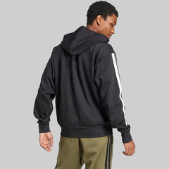 Adidas Men’s Essential Three Stripes Fleece Zipper Hoodie