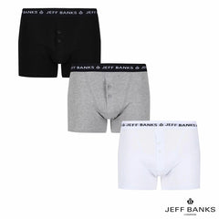 Jeff Banks Men’s Button Fly Boxers 6-Pack