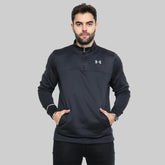 Under Armour Men’s Black Fleece Quarter-Zip Training Track Top