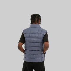 Nicce Mens Skyline Gilet Sleeveless Jacket – Smoke Blue - Madi International