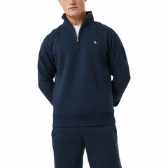Jack Wills Men's Barchester 1/4 Zip Sweatshirt in Slate Green