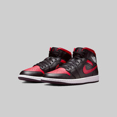 Nike Air Jordan Men's Retro 1 Mid Casual Shoes - Black/Red