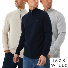 Jack Wills Men’s Funnel Neck ½ Zip Sweater