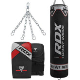 RDX X1 4ft/5ft Punch Bag & Bag Gloves Filled