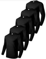 Boyzn Men’s Cotton Crewneck T-Shirts – 3/4 Pack Short & Long Sleeve