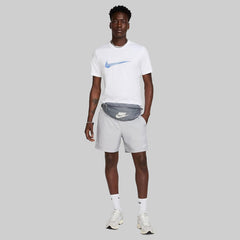 Nike Men's Dri-FIT Short Sleeve T-Shirt – White with Blue Check Graphic