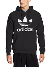 Adidas Men’s Classic Trefoil Pullover Hoodie - Black