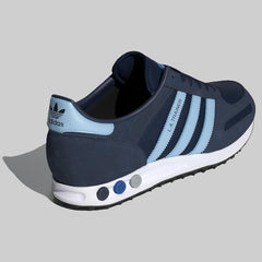Adidas LA Leather Trainer Shoes Blue/Black/White