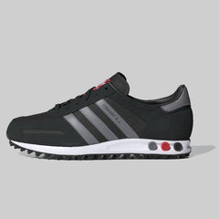 Adidas LA Leather Trainer Shoes Blue/Black/White
