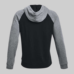 Under Armour Rival Fleece Long Sleeve Mens Grey/Navy Hoodie