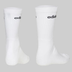 Adidas Neo Unisex White Mid-Calf Socks - 3 Pack