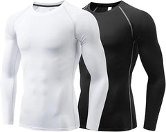 Sillictor Men’s Compression Base Layer Top – Quick-Dry Long Sleeve