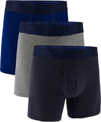Under Armour 3-Pack Performance Cotton Boxer Briefs for Men – 6" Inseam