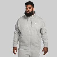 Nike Club Fleece Zip Hoodie - Gray