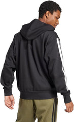 Adidas Men’s Essential Three Stripes Fleece Zipper Hoodie