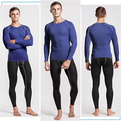 Sillictor Herren Kompressions-Funktionsshirt – Schnelltrocknendes Langarmshirt