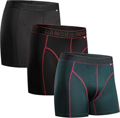Danish Endurance Men’s Moisture-Wicking Sports Boxers – 3 Pack