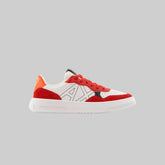 Armani Exchange AX Low-Top Trainers Shoe - Red/White