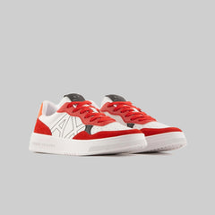 Armani Exchange AX Low-Top Trainers Shoe - Red/White