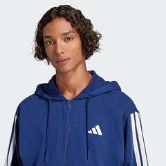 Adidas Essentials Three Stripes French Terry Full-Zip Hoodie for Men
