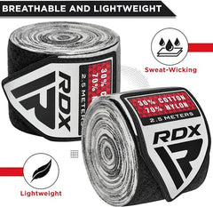 RDX 2.5 Meter Camo Grey Hand Wraps