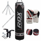 RDX X1 4ft / 5ft 8-in-1 Heavy Boxing Punch Bag & Gloves Set