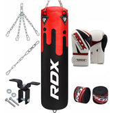 RDX F9 4ft / 5ft 8-in-1 Heavy Boxing Punch Bag & Gloves Set