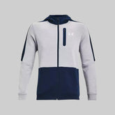 Under Armour Threadborne Kapuzenpullover mit durchgehendem Reißverschluss für Herren – Grau