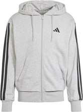 Adidas Essentials Three Stripes French Terry Full-Zip Hoodie for Men
