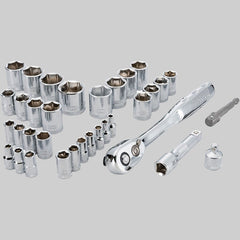 DEWALT 34-Piece Mechanics Socket Tool Kit with Stackable Carry Case