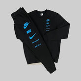 Nike Multi-Logo Men’s Fleece Crewneck Tracksuit