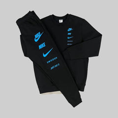 Nike Multi-Logo Men’s Fleece Crewneck Tracksuit