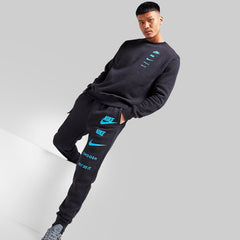 Nike Multi-Logo Men’s Fleece Crewneck Tracksuit
