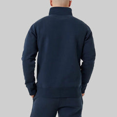 Jack Wills Herren-Sweatshirt „Barchester“ mit 1/4-Reißverschluss in Schiefergrün