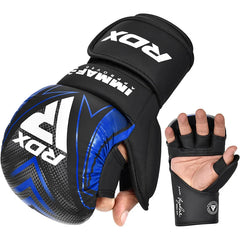 RDX Grappling Gloves Shooter Immaf-1 Blue