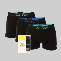 Lyle & Scott Nathan 3er-Pack Boxershorts für Herren – Schwarz